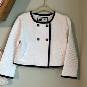 Janie and Jack cotton waffle sweater, size 2T, see photos for small stains